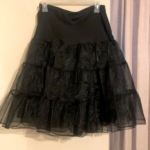NWOT. Black three-layer petticoat to wear under 1950s dress.